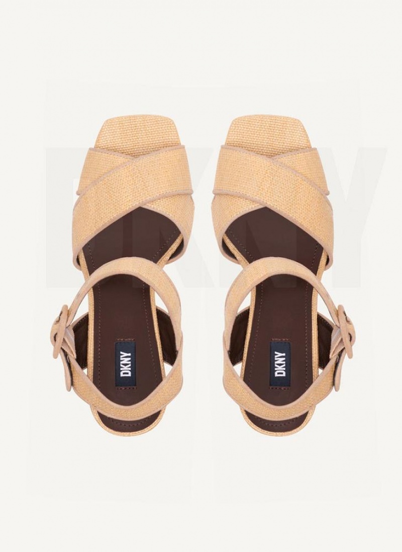 DKNY Margot Women's Sandals Beige | Ireland_D1503