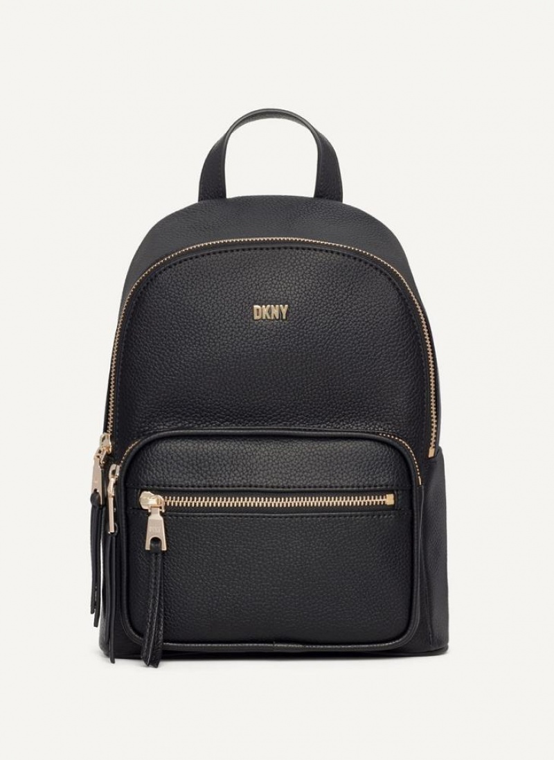 DKNY Maxine Women\'s Backpacks Black / Gold | Ireland_D0326