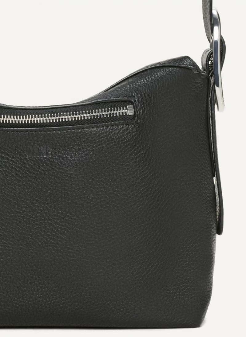 DKNY Medium Buckle Women's Crossbody Bags Black | Ireland_D0975