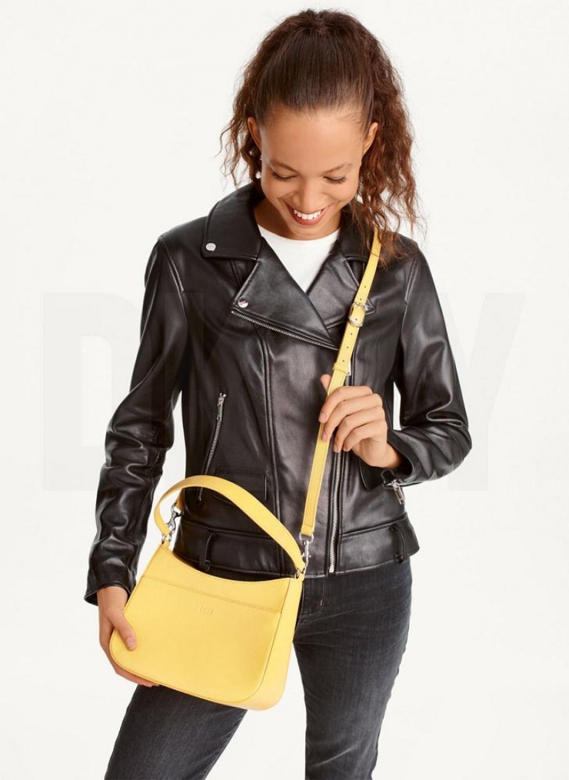 DKNY Medium Women's Shoulder Bags Yellow | Ireland_D1588