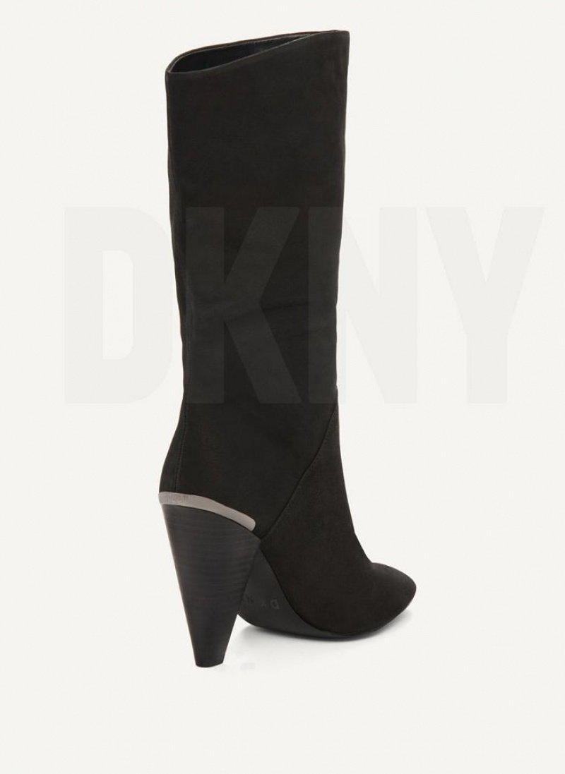 DKNY Mid Slouchy Women's Boots Black | Ireland_D0987