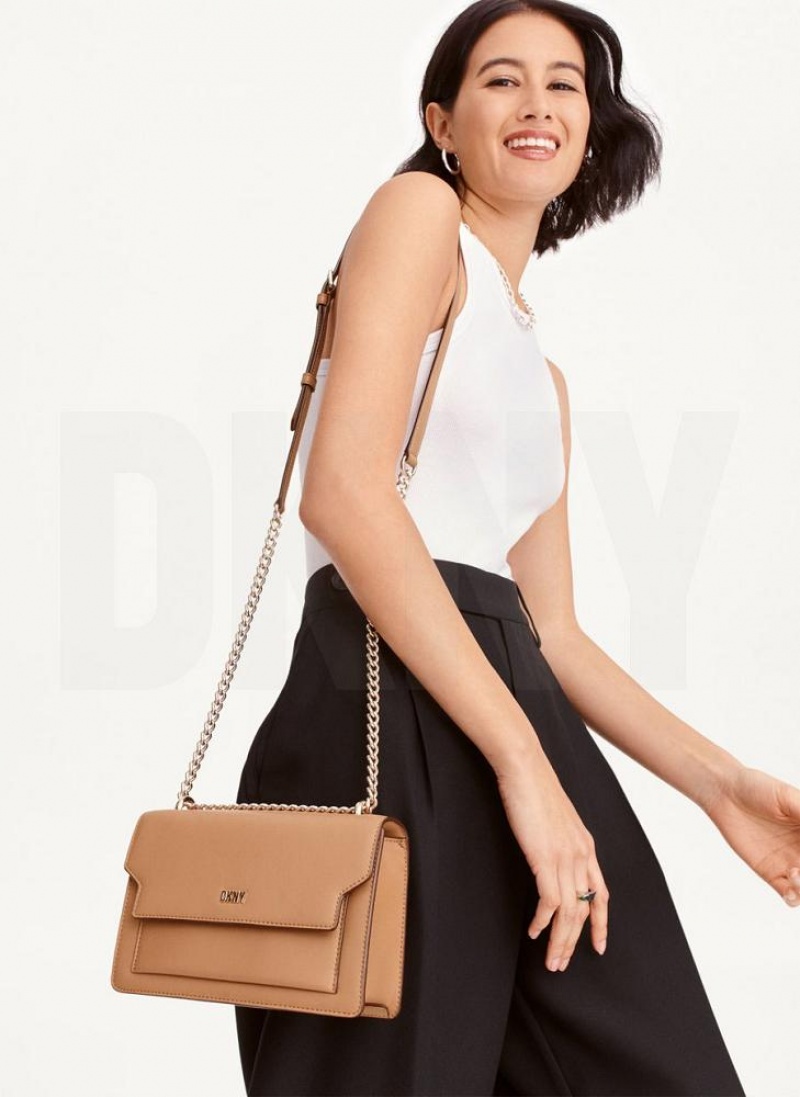 DKNY Millie Women's Shoulder Bags Brown | Ireland_D1165