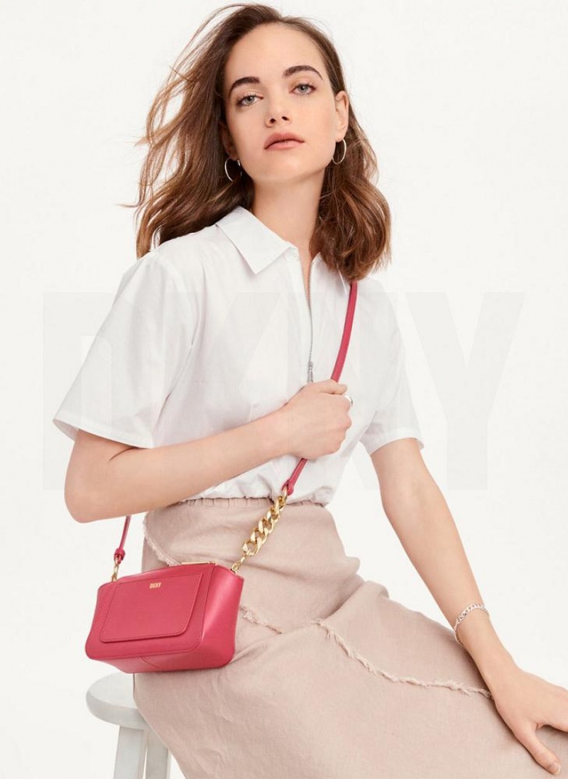 DKNY Mini Dome Women's Crossbody Bags Red | Ireland_D1424