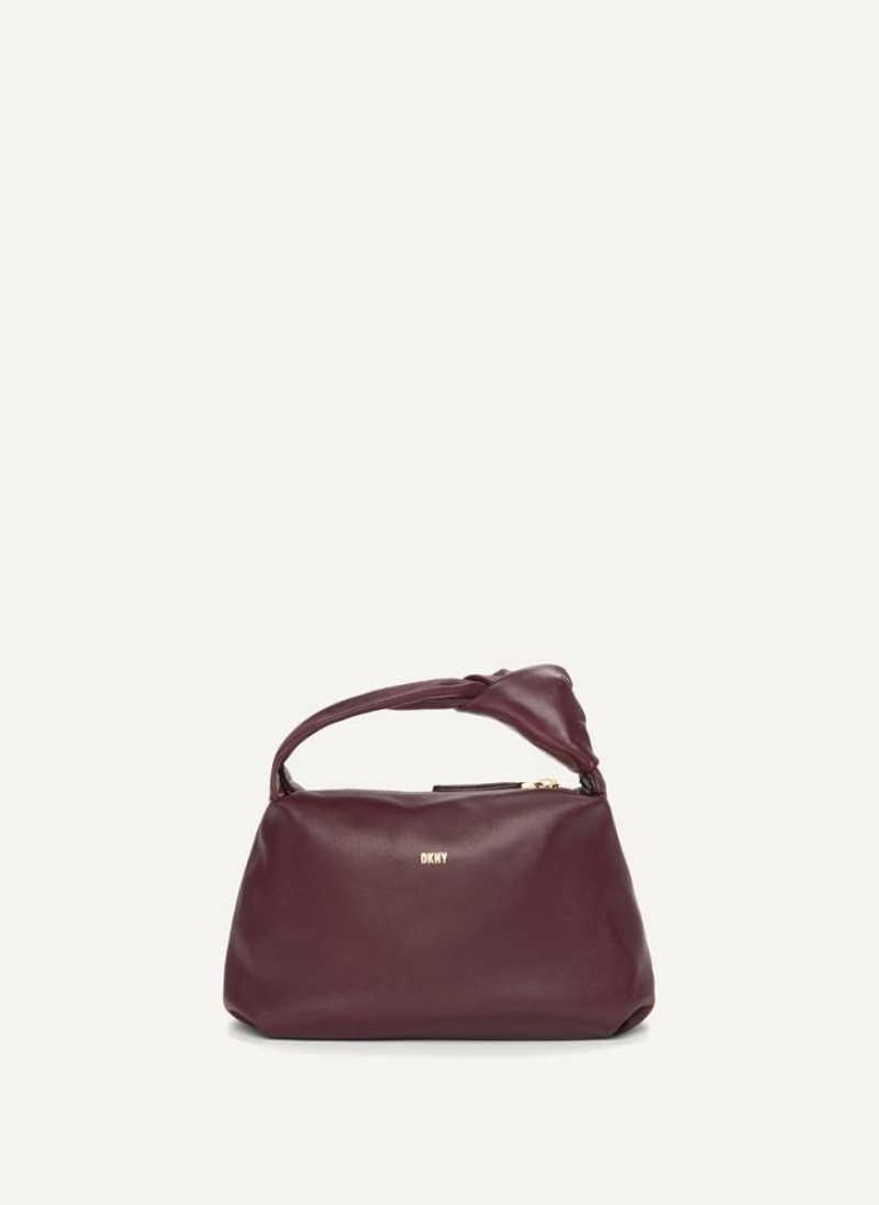 DKNY Mini Modernist Knot Women's Tote Bags Burgundy | Ireland_D0232