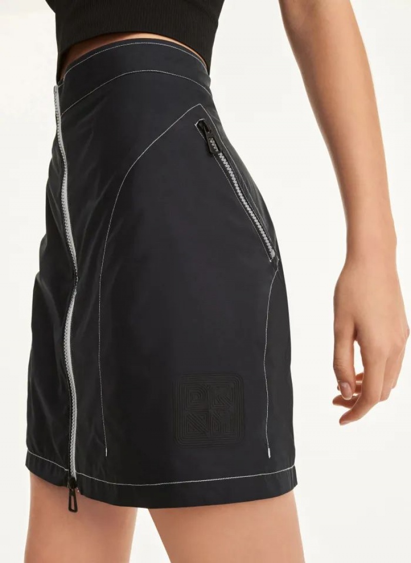 DKNY Mini Rip-Stop With Jersey Lining Women's Skirts Black | Ireland_D0850