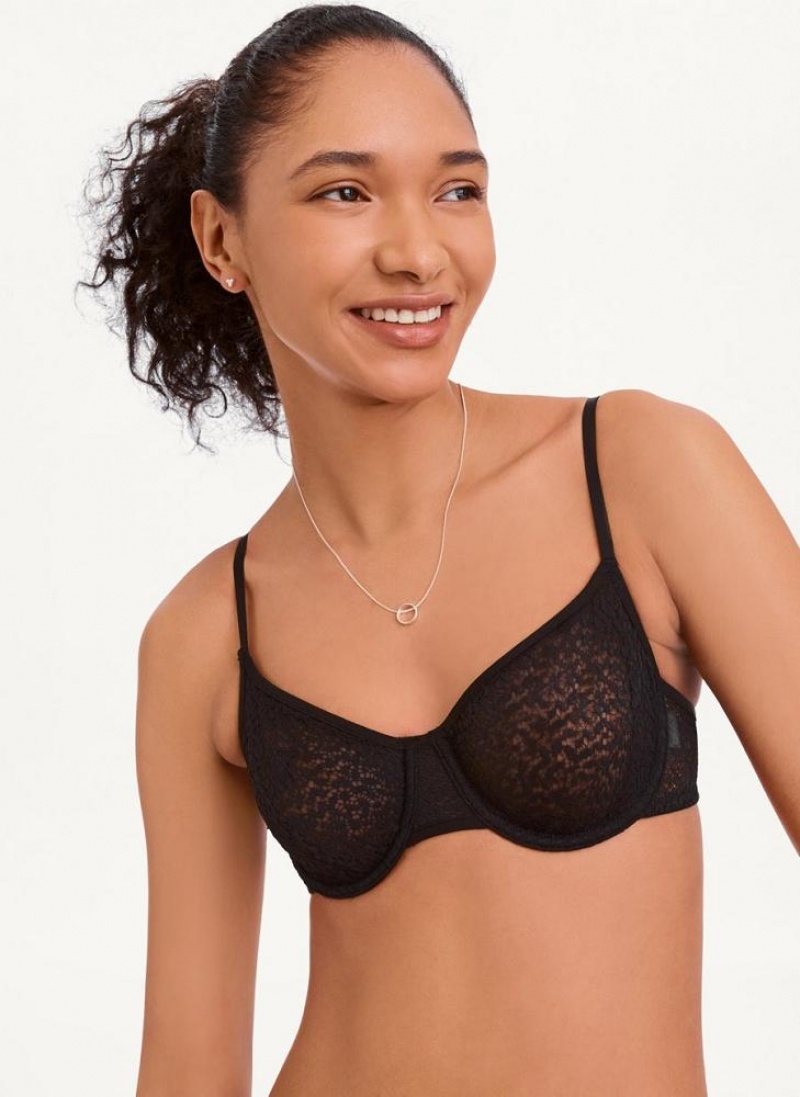 DKNY Modern Lace Demi Women\'s Bras Black | Ireland_D1334