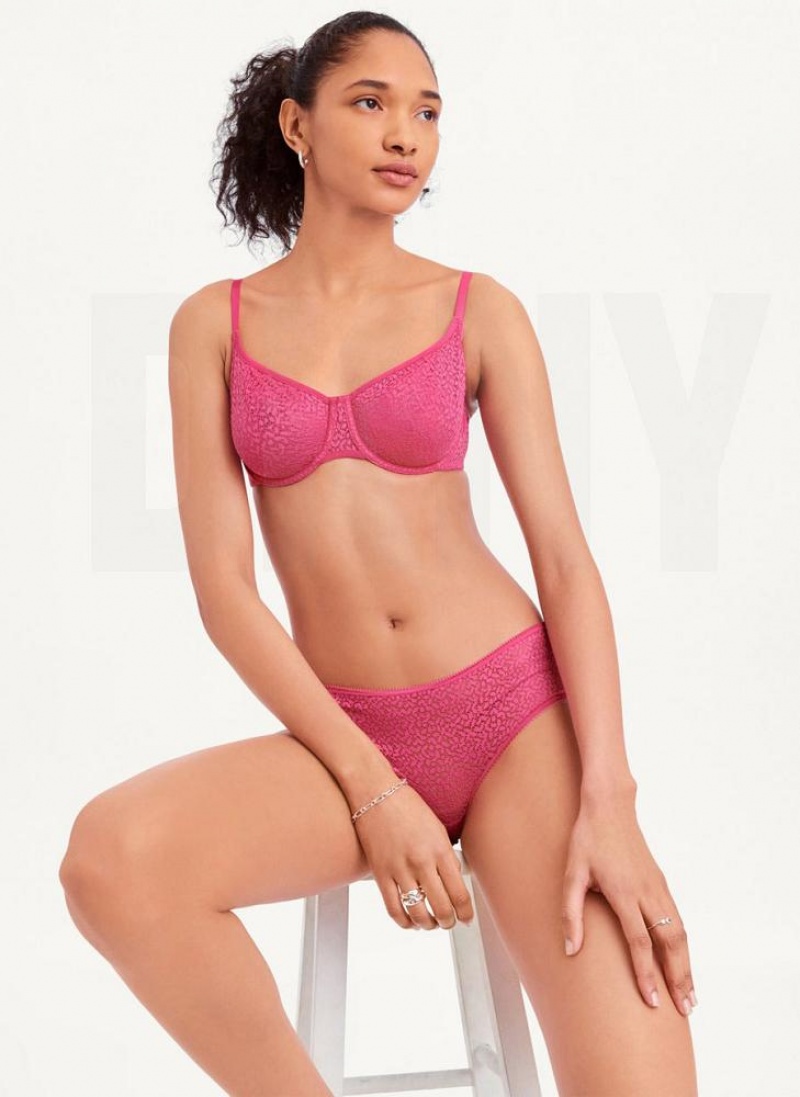 DKNY Modern Lace Demi Women's Bras Pink | Ireland_D1596