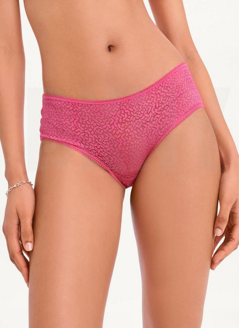 DKNY Modern Lace Hipster Women\'s Panties Pink | Ireland_D1779