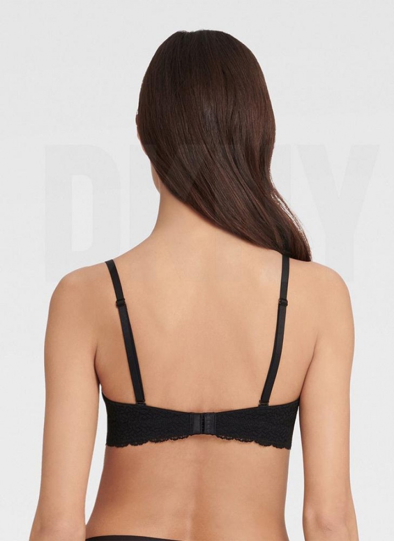 DKNY Modern Lace Strapless Women's Bras Black | Ireland_D1026