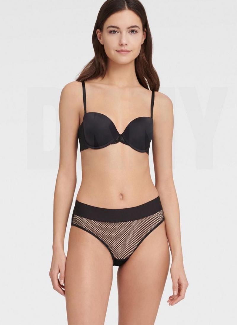 DKNY Modern Lace Strapless Women's Bras Black | Ireland_D1026