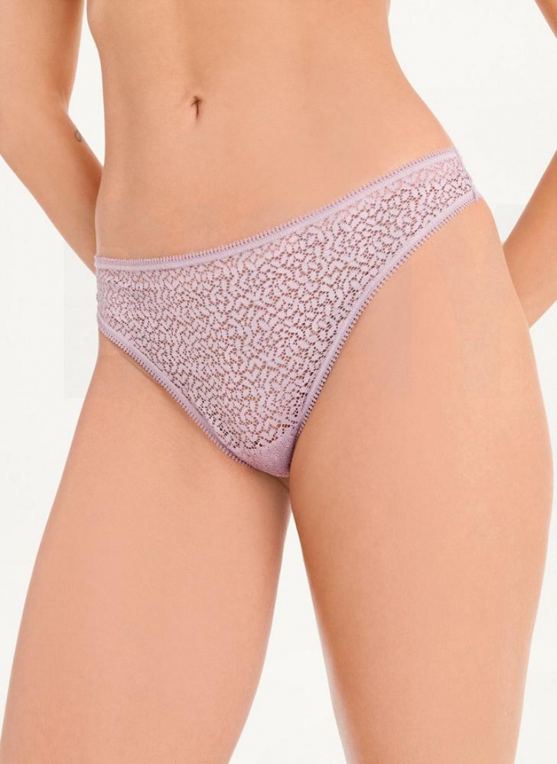 DKNY Modern Lace Women\'s Thong Purple | Ireland_D1975