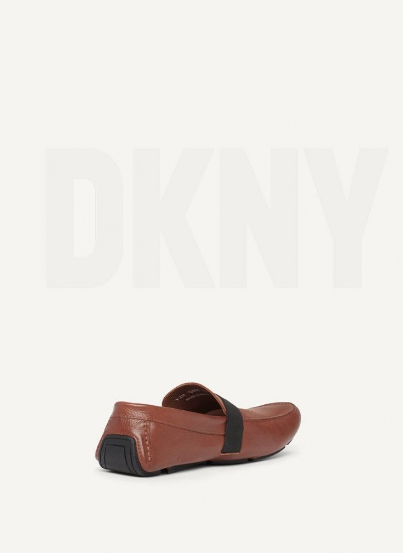 DKNY Modern Strap Driver Men's Sneakers Brown | Ireland_D0815