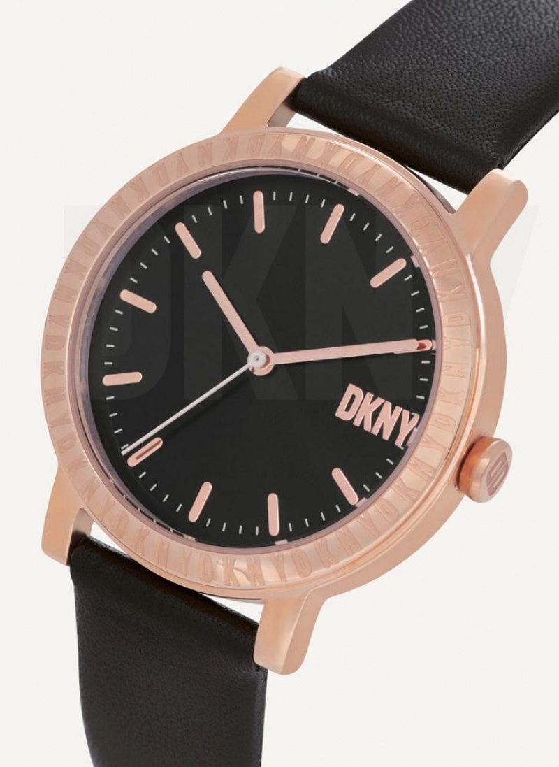 DKNY New Platform Women's Watches Black | Ireland_D1794