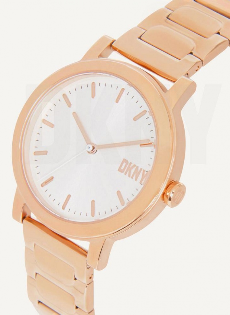 DKNY New Platform Women's Watches Rose Gold | Ireland_D1863