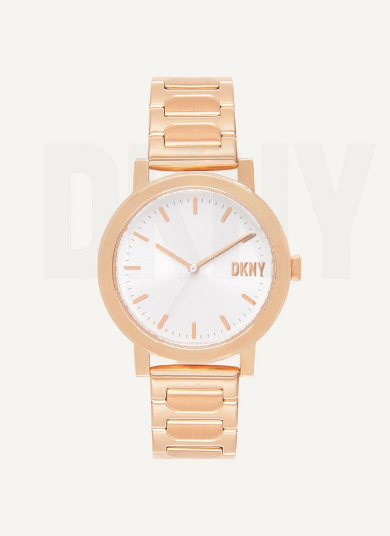 DKNY New Platform Women\'s Watches Rose Gold | Ireland_D1863