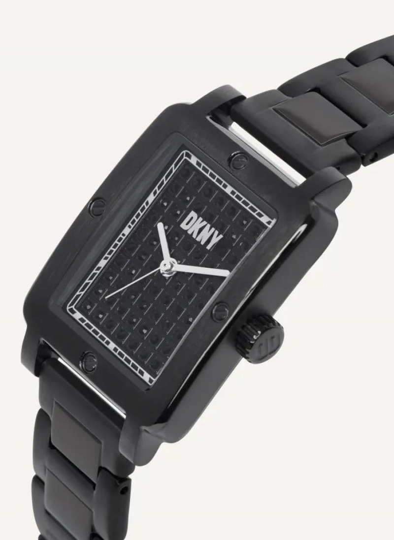 DKNY New Rectangle Platform Women's Watches Black | Ireland_D0882