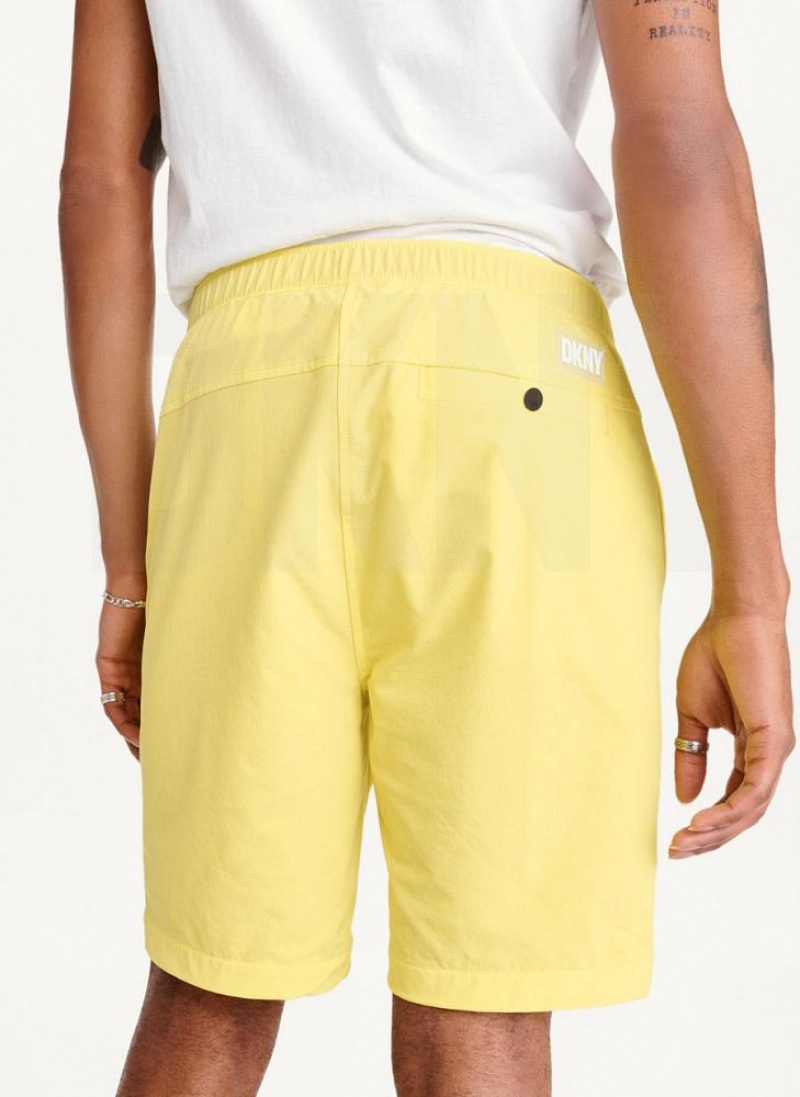 DKNY Nylon Men's Shorts Lemon | Ireland_D1940