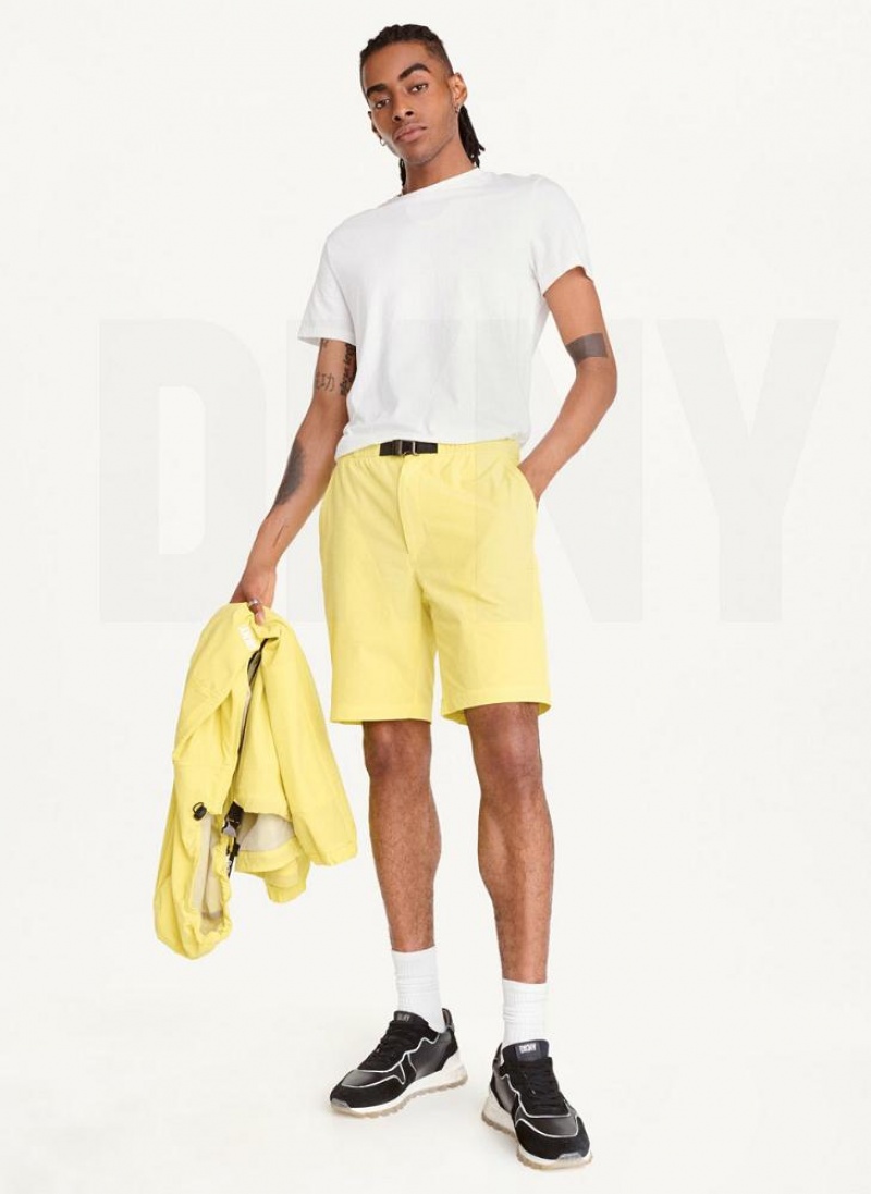 DKNY Nylon Men's Shorts Lemon | Ireland_D1940