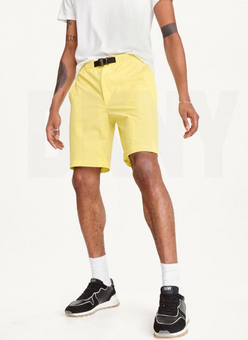 DKNY Nylon Men's Shorts Lemon | Ireland_D1940