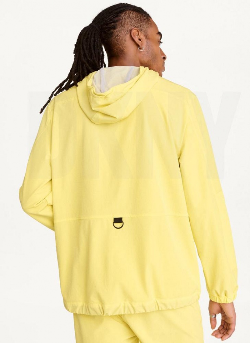 DKNY Nylon Windbreaker Men's Jackets Yellow | Ireland_D0576