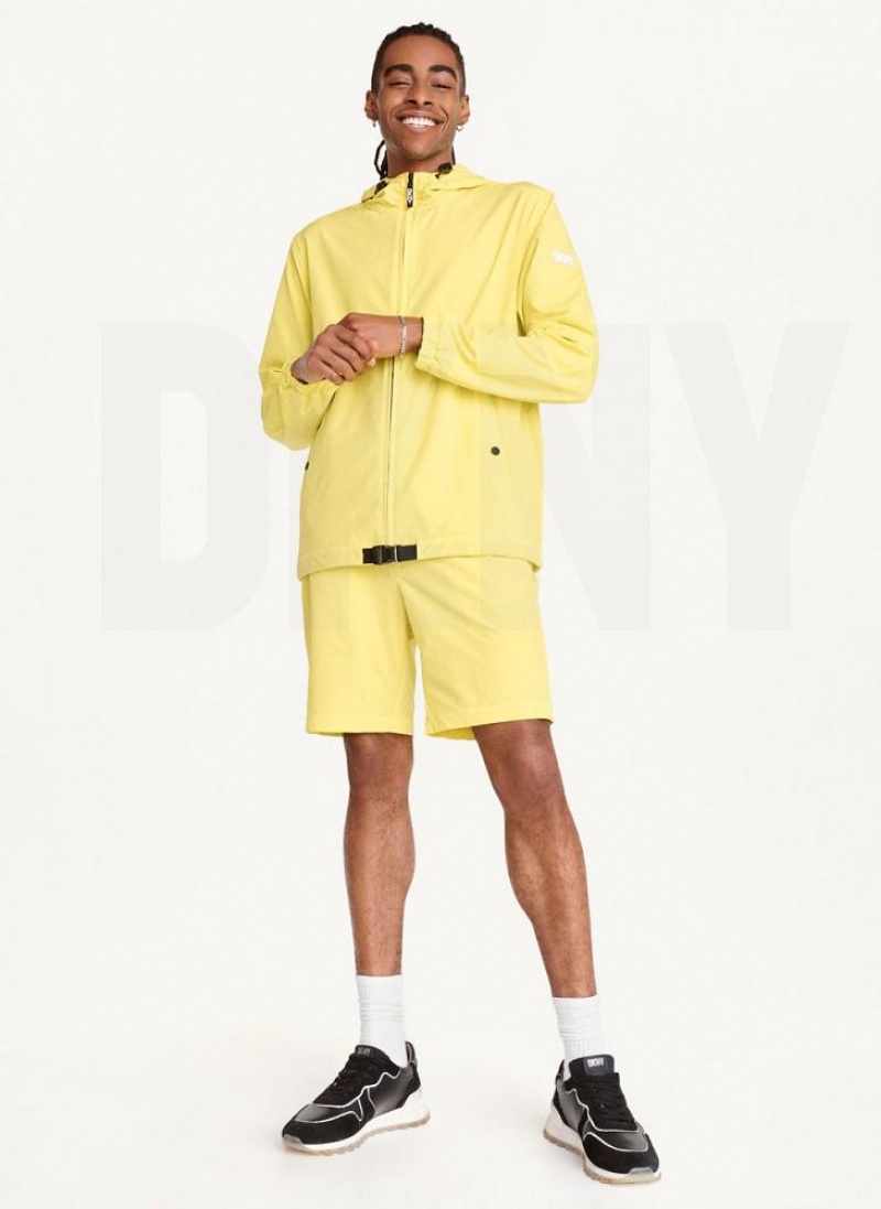 DKNY Nylon Windbreaker Men's Jackets Yellow | Ireland_D0576