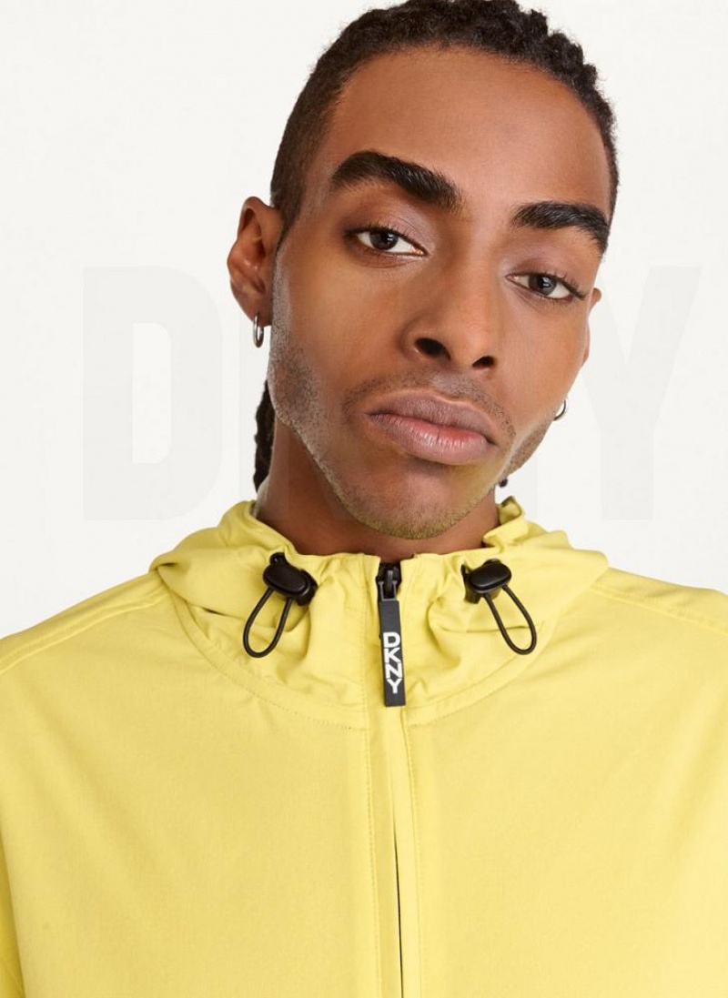 DKNY Nylon Windbreaker Men's Jackets Yellow | Ireland_D0576