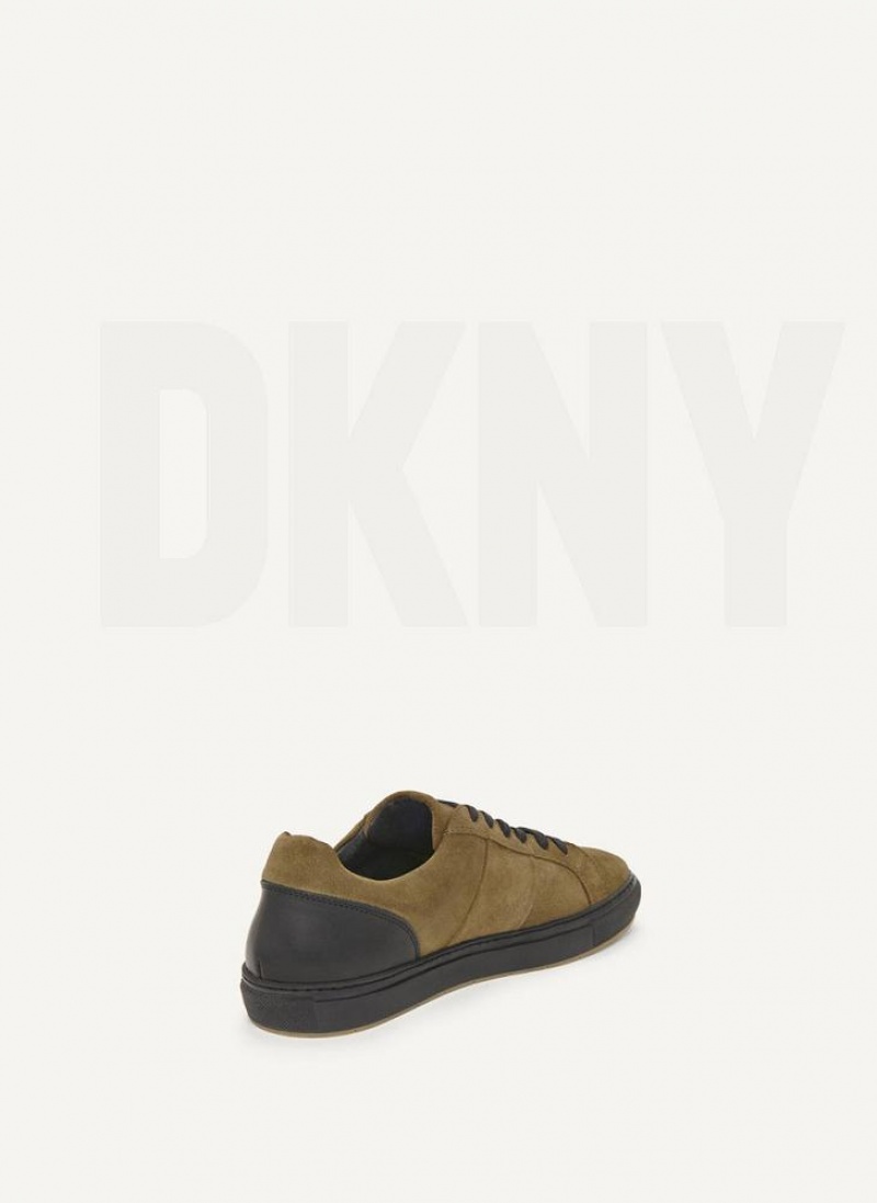 DKNY On The Go Men's Sneakers Olive | Ireland_D1065