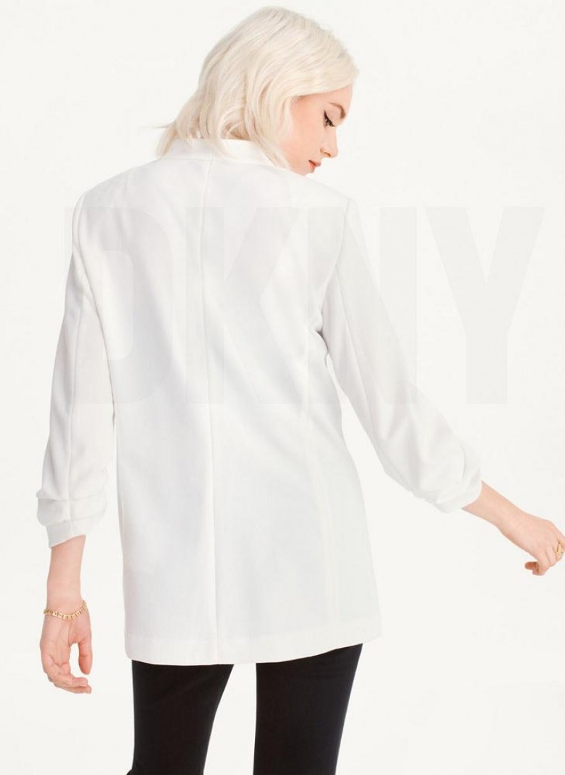 DKNY Open Front Women's Blazers White | Ireland_D1387