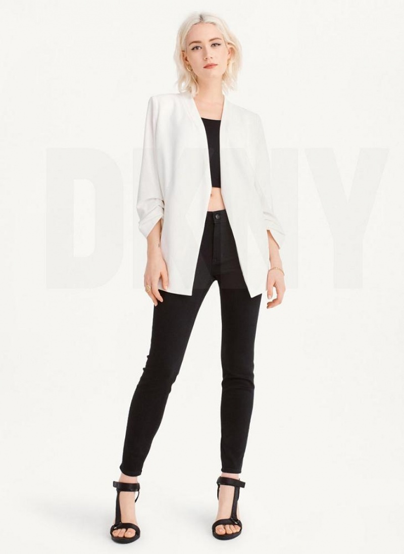 DKNY Open Front Women's Blazers White | Ireland_D1387