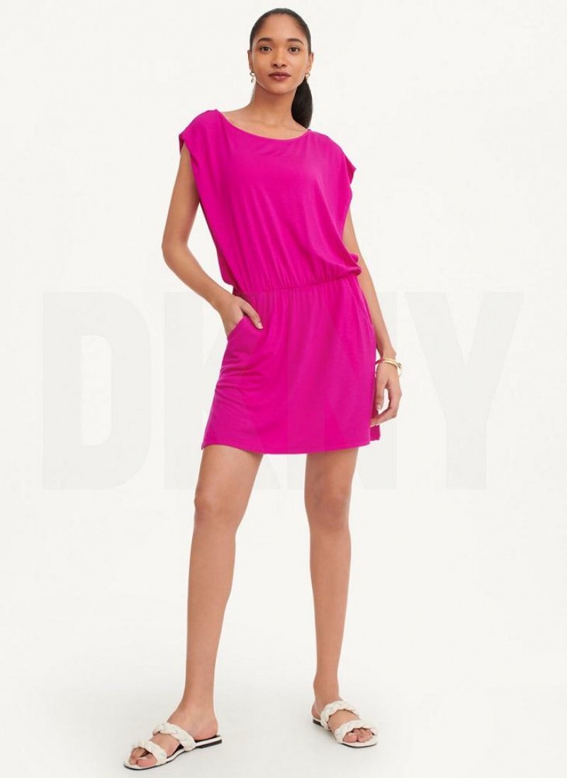 DKNY Open Side Tunic Women's Swimsuits Purple | Ireland_D0733