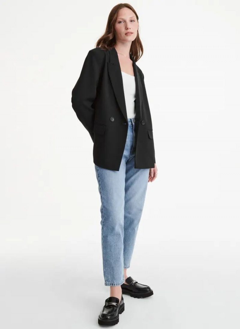 DKNY Oversized Tailoring Women's Blazers Black | Ireland_D1327