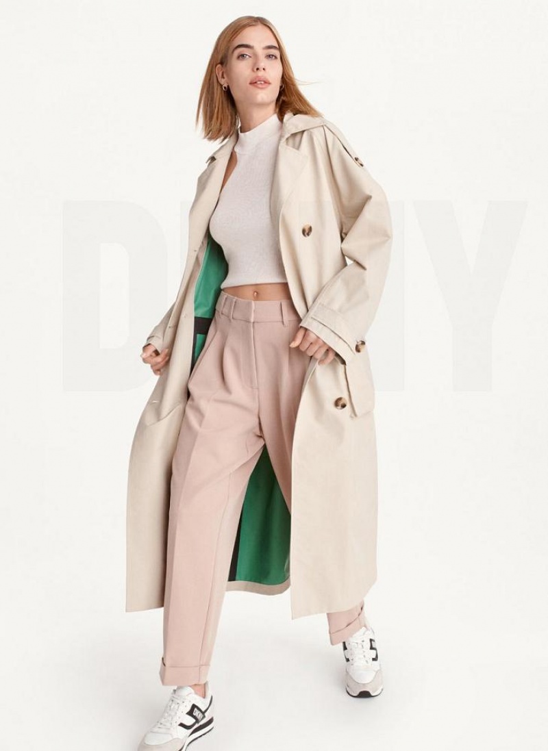 DKNY Oversized Trench With Inner Details Women's Coats Brown | Ireland_D1647