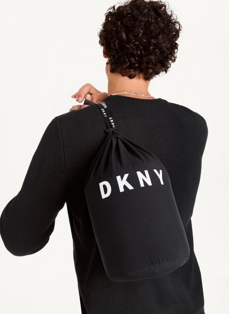 DKNY Packable Men's Puffer Jacket Black | Ireland_D1963