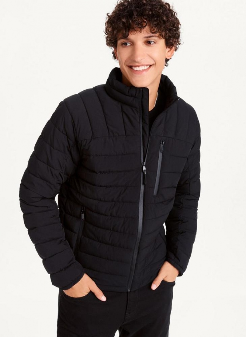 DKNY Packable Men\'s Puffer Jacket Black | Ireland_D1963