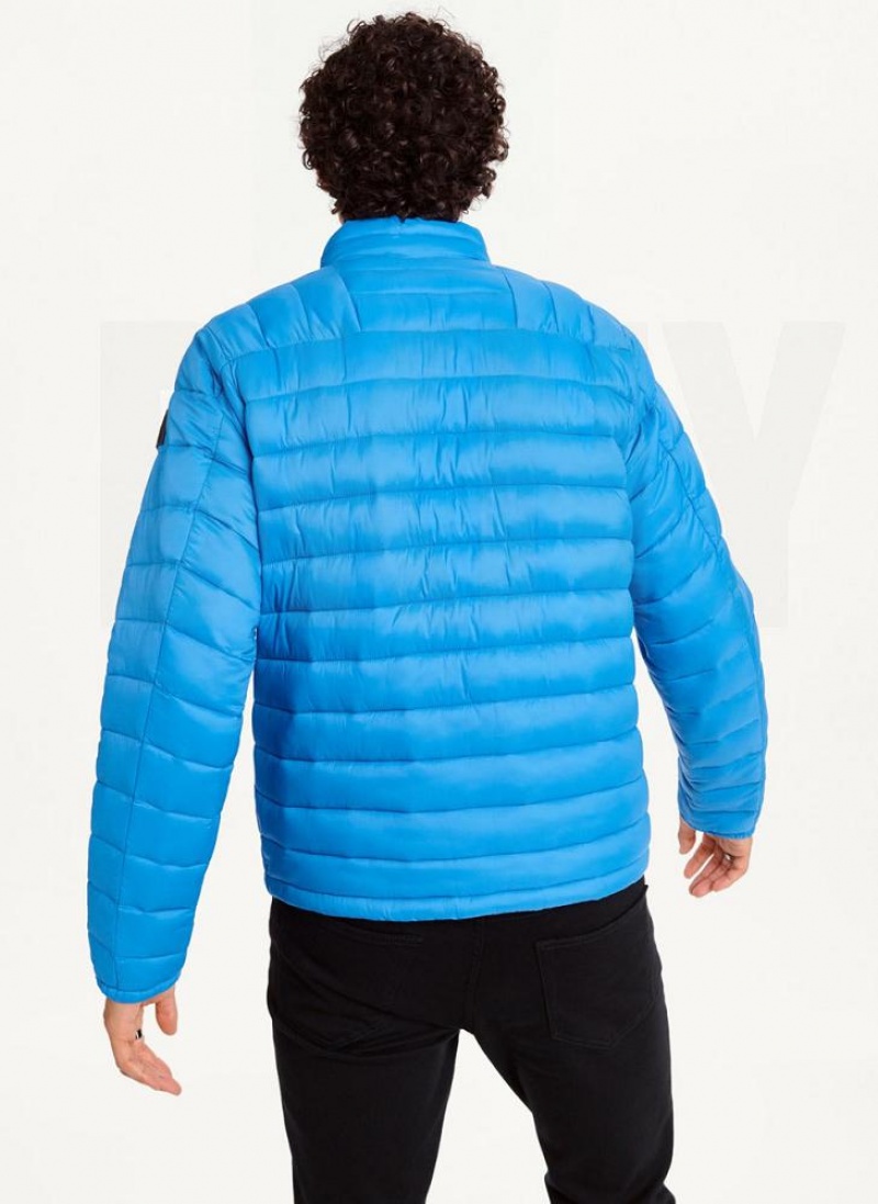 DKNY Packable Men's Puffer Jacket Blue | Ireland_D1567