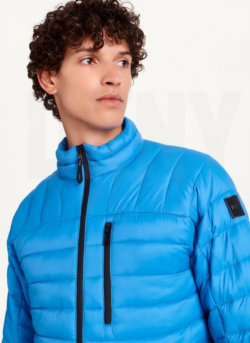 DKNY Packable Men's Puffer Jacket Blue | Ireland_D1567