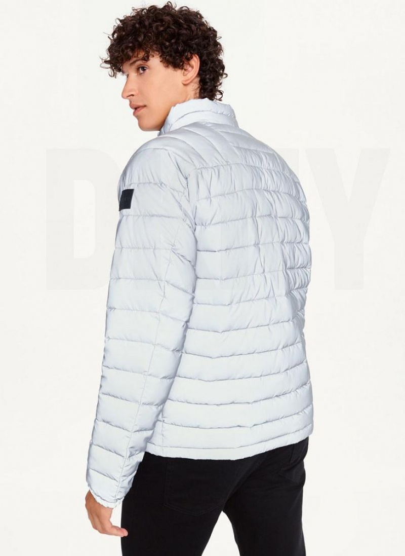 DKNY Packable Men's Puffer Jacket Grey | Ireland_D1864