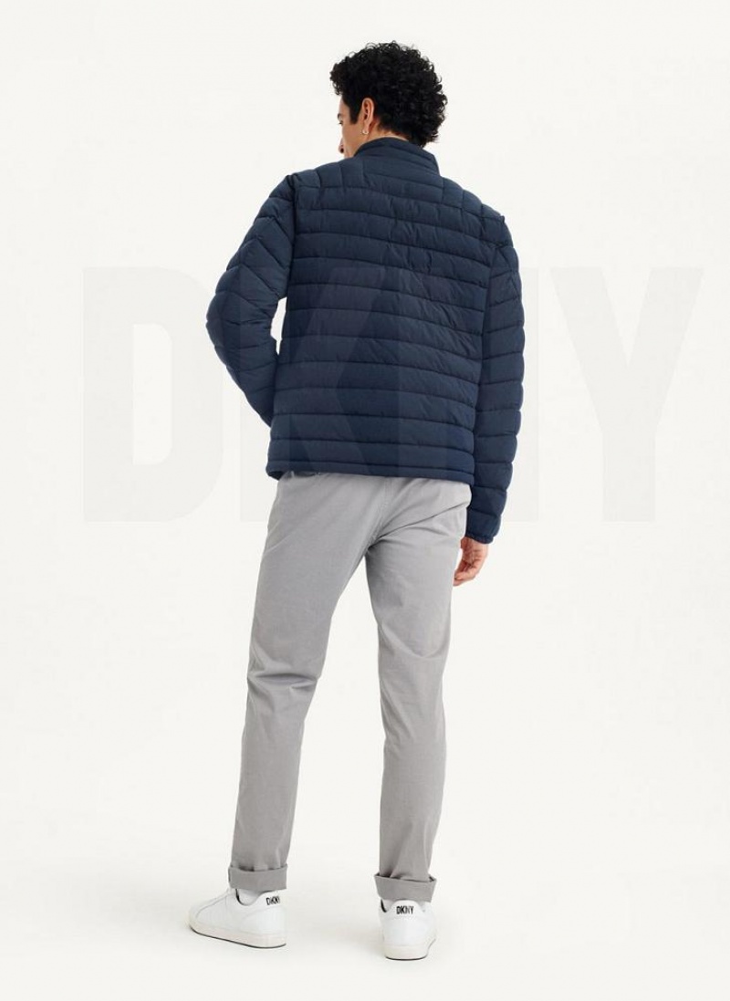 DKNY Packable Men's Puffer Jacket Navy | Ireland_D1346