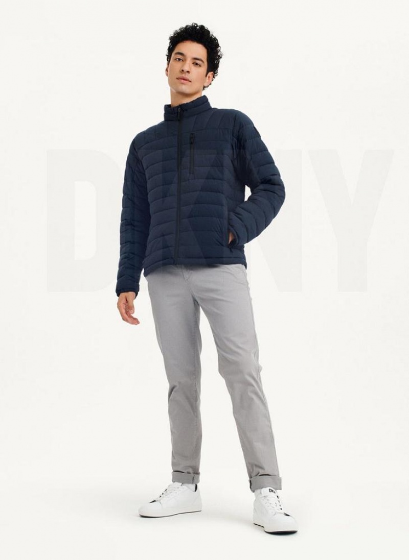 DKNY Packable Men's Puffer Jacket Navy | Ireland_D1346