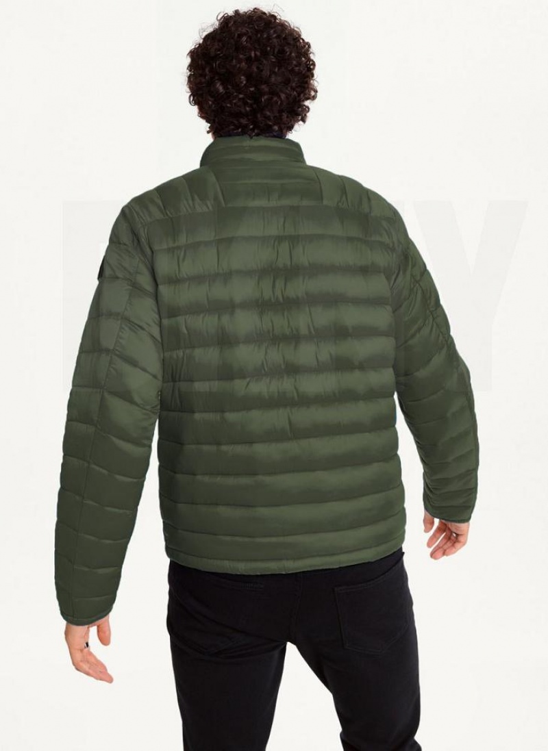 DKNY Packable Men's Puffer Jacket Olive | Ireland_D0984