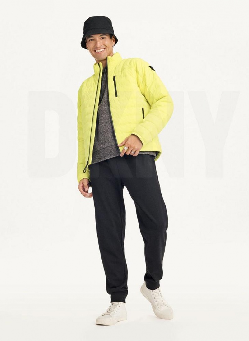 DKNY Packable Men's Puffer Jacket Yellow | Ireland_D0926