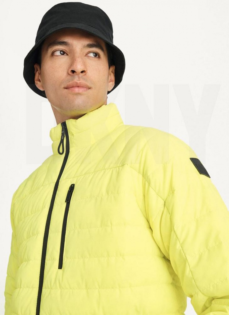 DKNY Packable Men's Puffer Jacket Yellow | Ireland_D0926