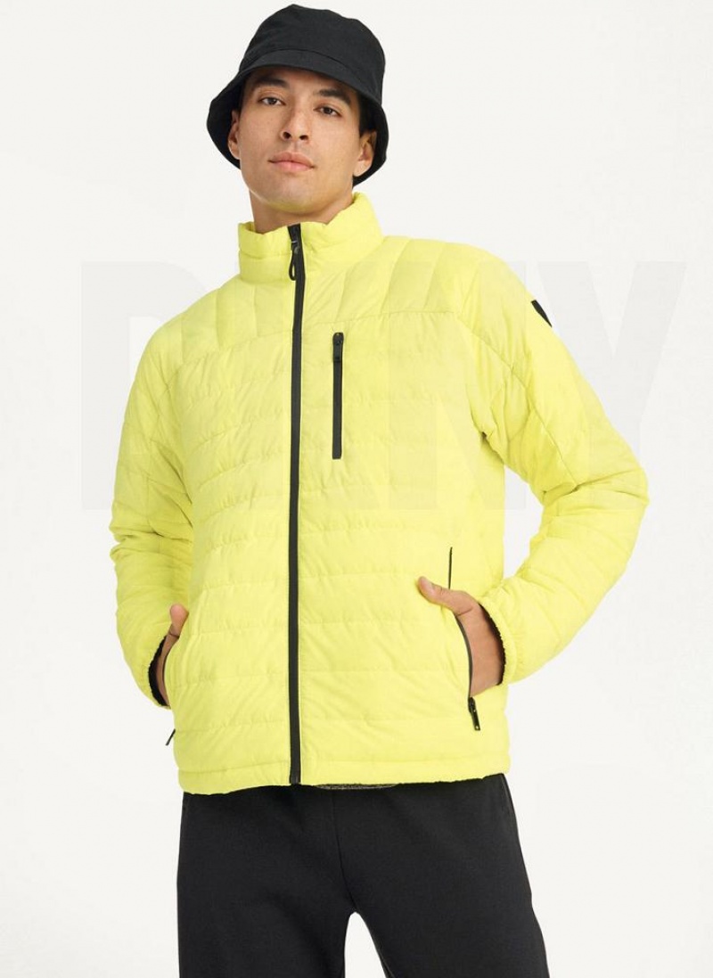 DKNY Packable Men\'s Puffer Jacket Yellow | Ireland_D0926