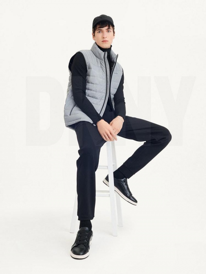 DKNY Packable Quilted Vest Men's Jackets Grey | Ireland_D1055