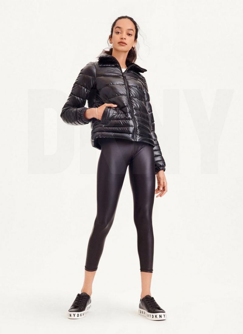 DKNY Packable Ripstop Women's Puffer Jacket Black | Ireland_D0688