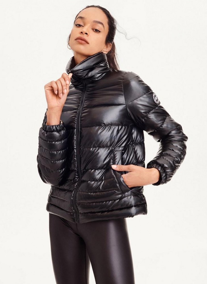 DKNY Packable Ripstop Women\'s Puffer Jacket Black | Ireland_D0688