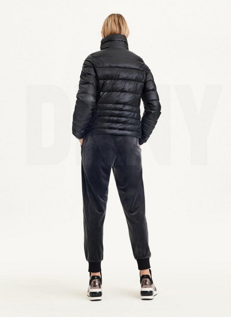 DKNY Packable With Bag Women's Puffer Jacket Black | Ireland_D1564