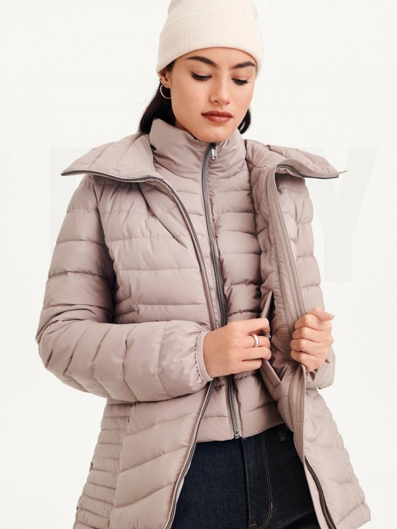 DKNY Packable Women's Coats Beige | Ireland_D1834