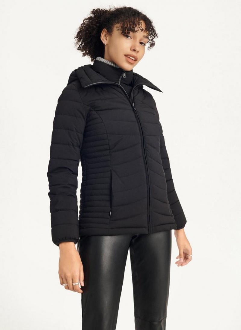 DKNY Packable Women's Coats Black | Ireland_D0287