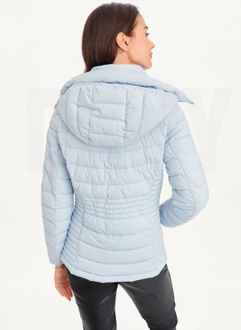 DKNY Packable Women's Coats Blue | Ireland_D0732